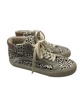 Madewell Sidewalk High Top Sneaker Spotted Calf Hair Sz 7.5 Style #AH741